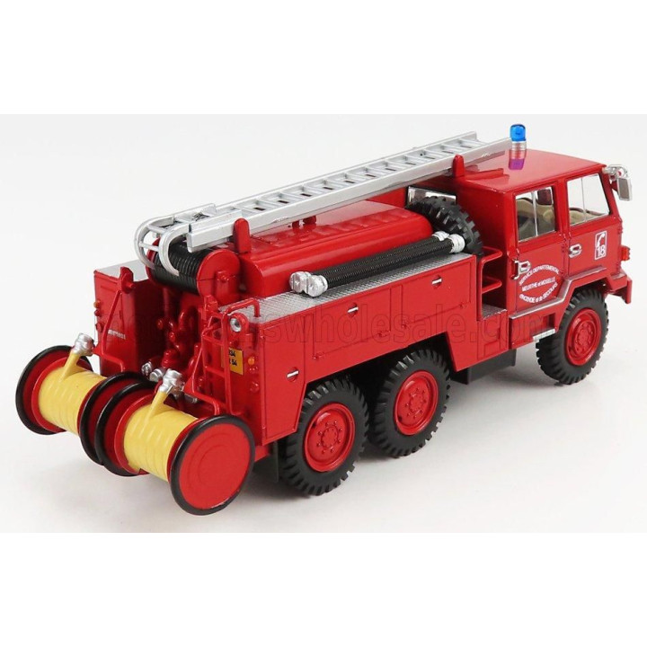 EDICOLA BERLIET FF 6X6 TANKER TRUCK FRANCE 1971 - RED 1/43