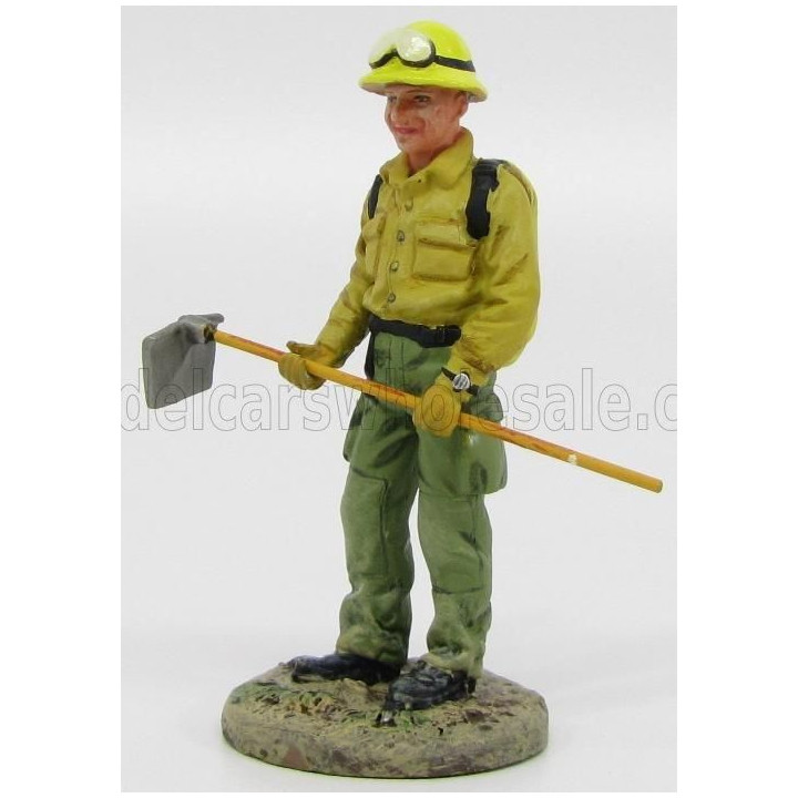 EDICOLA FIGURES VIGILI DEL FUOCO VIGILE DEL FUOCO FORESTALE AMERICANO NEW YORK CITY 2003 - AMERICAN FIREMAN - GREEN YELLOW 1/32