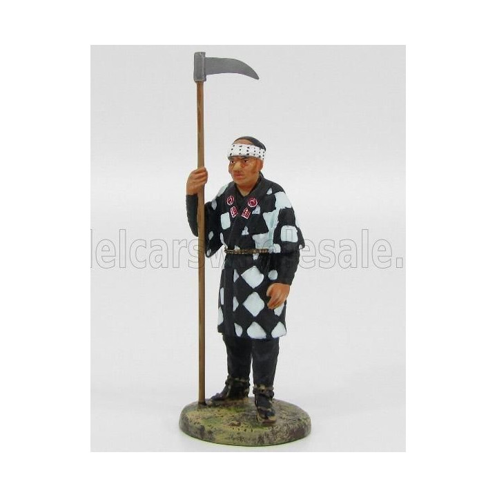 EDICOLA FIGURES VIGILI DEL FUOCO VIGILE DEL FUOCO GIAPPONESE CON ASCIA 1858 - JAPANESE FIREMAN - BLACK WHITE 1/32