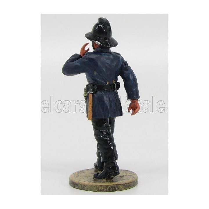 EDICOLA FIGURES VIGILI DEL FUOCO VIGILE DEL FUOCO FRANCESE 1934 - FRENCH FIREMAN - BLUE BLACK 1/32
