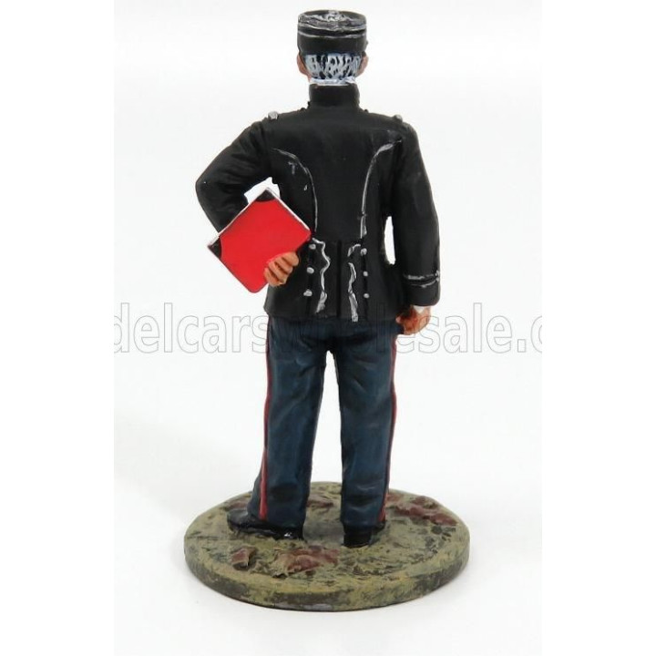 EDICOLA FIGURES VIGILI DEL FUOCO VIGILE DEL FUOCO FIREMAN OFFICER FRANCE 1930 - BLACK BLUE 1/32