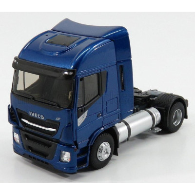 ELIGOR IVECO FIAT STRALIS 460NP TRACTOR TRUCK 2-ASSI 2015 - EXCLUSIVE CARMODEL - BLUE MET 1/43