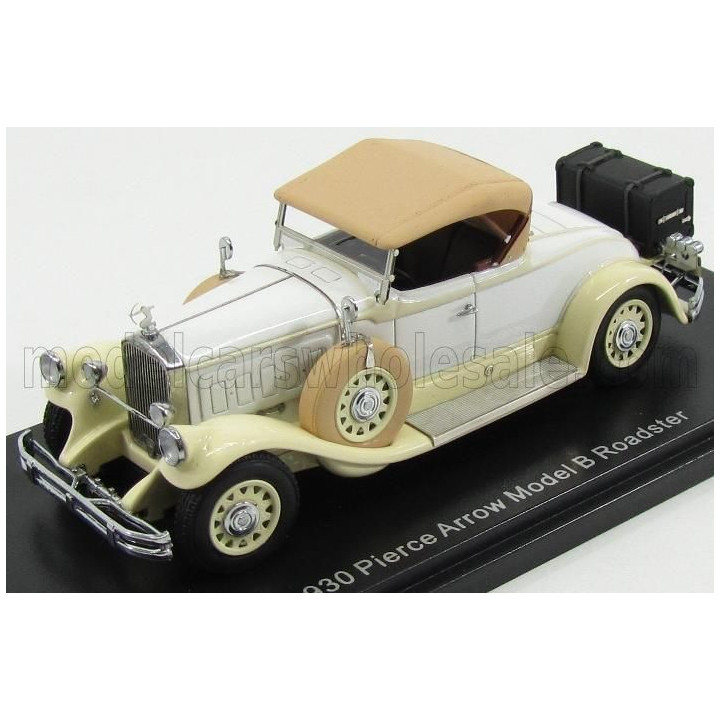 ESVAL MODEL PIERCE ARROW MODEL B ROADSTER CLOSED 1930 - BEIGE WHITE 1/43