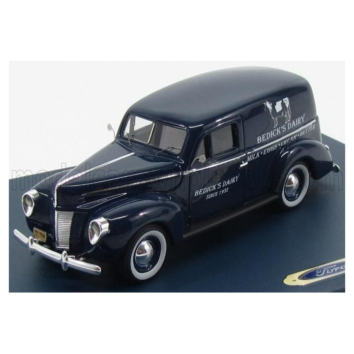 GENUINE FORD PARTS FORD USA PANEL VAN BEDICK'S DAIRY MILK EGGS CREAM BUTTER 1940 - BLUE 1/43