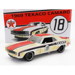 GMP CHEVROLET CAMARO RS COUPE N 18 TEXACO RACING 1969 - WHITE RED BLACK 1/18