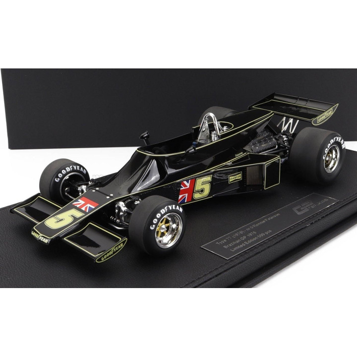 GP REPLICAS LOTUS F1 77 JOHN PLAYER TEAM LOTUS N 5 BRAZILIAN GP 1976 RONNIE PETERSON - JPS BLACK GOLD 1/18
