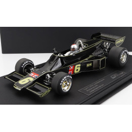 GP REPLICAS LOTUS F1 77 JOHN PLAYER TEAM LOTUS N 6 BRAZILIAN GP (with pilot figure) 1976 MARIO ANDRETTI - JPS BLACK GOLD 1/18