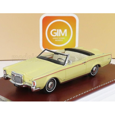 GREAT ICONIC MODELS LINCOLN CONTINENTAL MARK III CONVERTIBLE 1971 - YELLOW 1/43