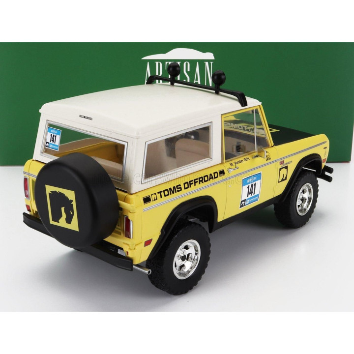 GREENLIGHT FORD USA BRONCO N 141 RALLY REBELLE 1969 - YELLOW BLACK WHITE 1/18