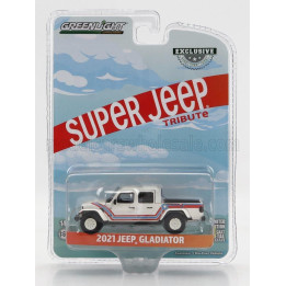 GREENLIGHT JEEP GLADIATOR PICK-UP SUPER JEEP TRIBUTE 2021 - WHITE 1/64