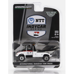 GREENLIGHT INTERNATIONAL DURASTAR 4400 TRUCK CARRO ATTREZZI NTT INDYCAR SERIES - WRECKER ROAD SERVICE 2023 - WHITE BLACK 1/64