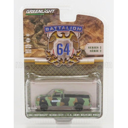 GREENLIGHT CHEVROLET M1008 PICK-UP OPEN CUCV MILITARY POLICE 1985 - CAMOUFLAGE 1/64
