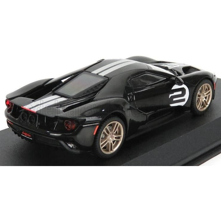 GREENLIGHT FORD USA GT N 2 HERITAGE EDITION 2019 - BLACK SILVER 1/43