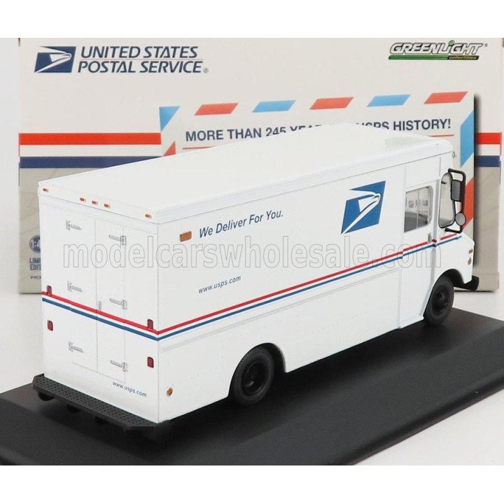 GREENLIGHT GRUMMAN OLSON LLV TRUCK UNITED STATES POSTAL SERVICE DELIVERY 1993 - WHITE 1/43