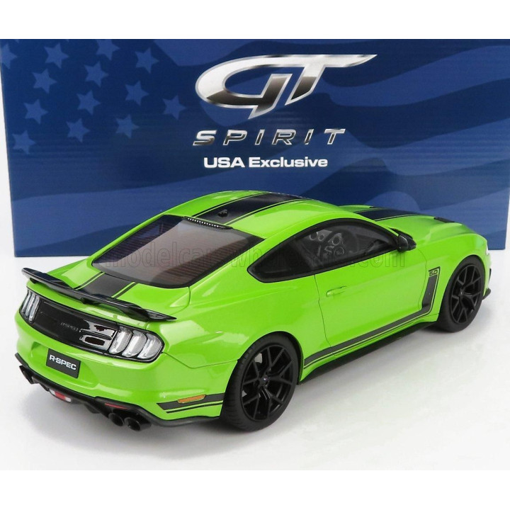 GT SPIRIT FORD USA MUSTANG COUPE 5.0 R-SPEC RHD 2020 - LIGHT GREEN BLACK 1/18