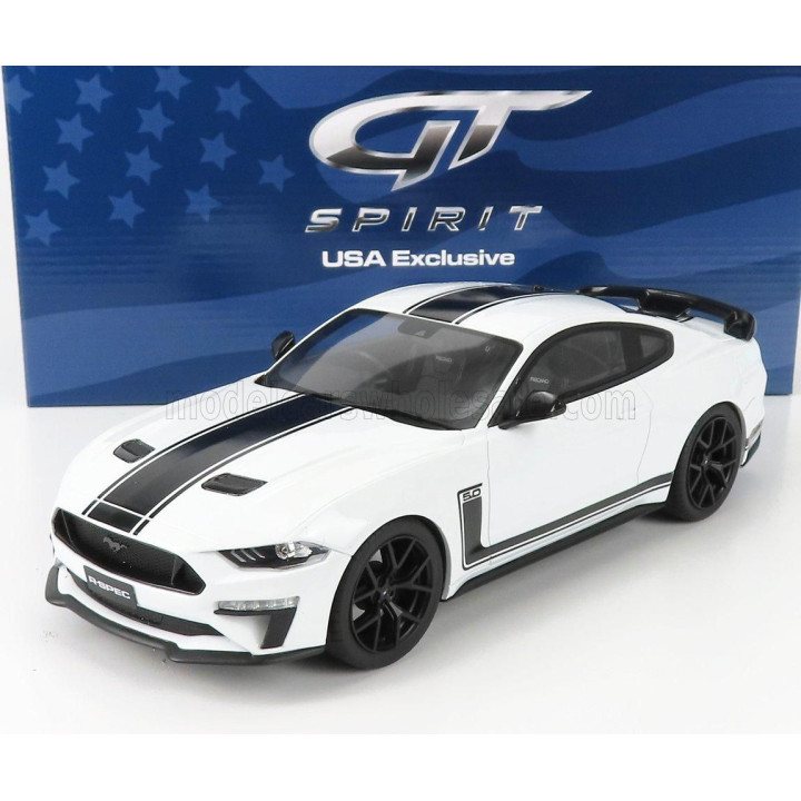 GT SPIRIT FORD USA MUSTANG COUPE 5.0 R-SPEC RHD 2020 - WHITE BLACK 1/18