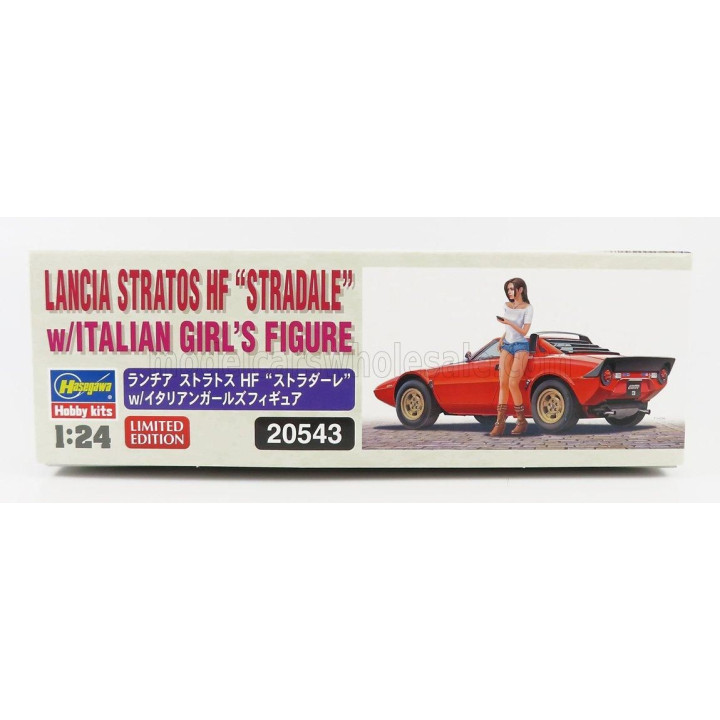 HASEGAWA LANCIA STRATOS HF 1974 WITH ITALIAN GIRL'S FIGURE 1/24