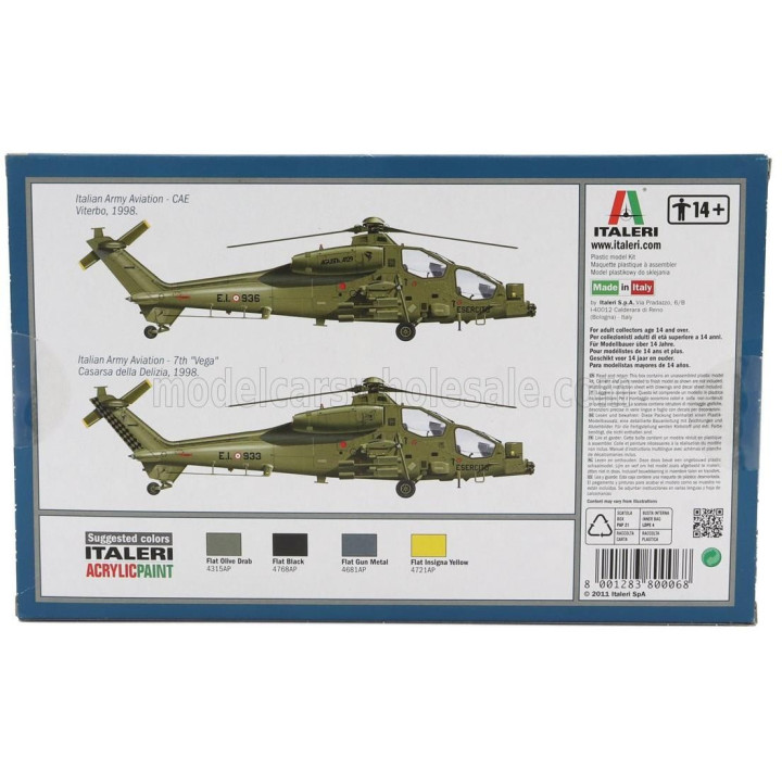 ITALERI AGUSTA WESTLAND A129 MANGUSTA HELICOPTER MILITARY 1983 1/72