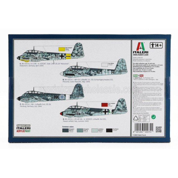 ITALERI MESSERSCHMITT ME 410 A-1 MILITARY AIRPLANE 1943 1/72