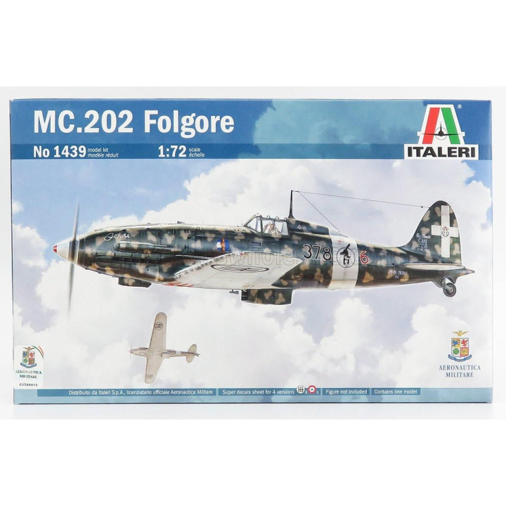 ITALERI MACCHI MC.202 FOLGORE AIRPLANE MILITARY 1943 1/72