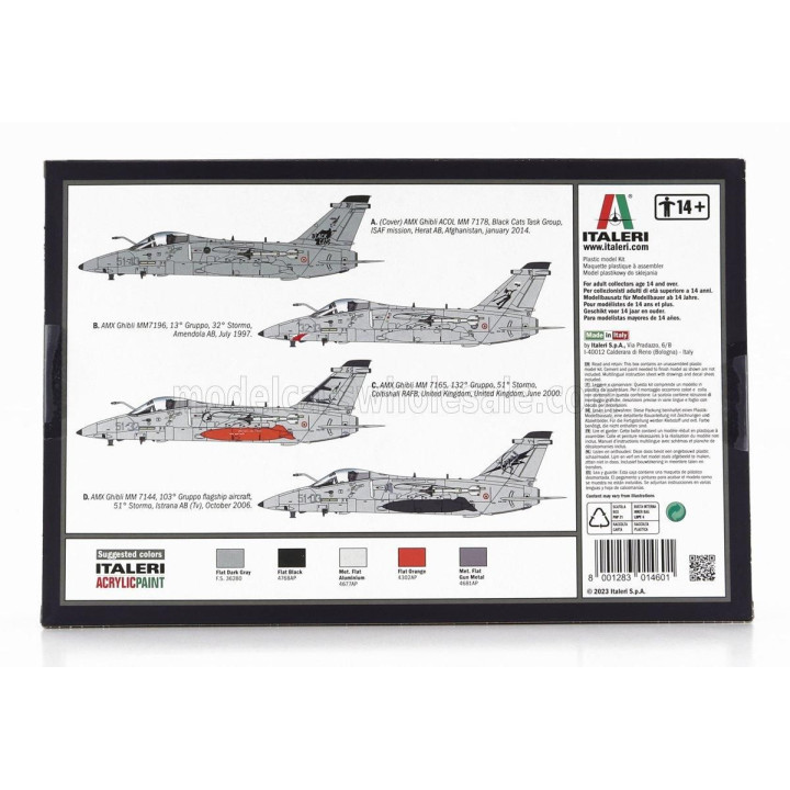 ITALERI EMBRAER AMX GHIBLI MILITARY AIRPLANE 1985 1/72