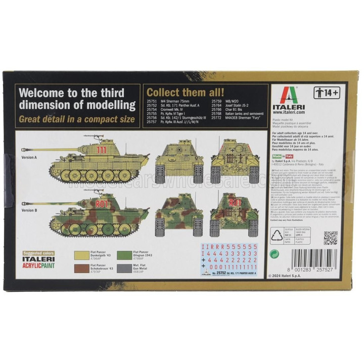 ITALERI TANK SD.KFZ. 171 PANTHER AUSF.A MILITARY 1945 1/56