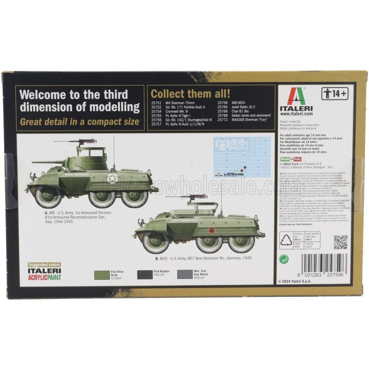 ITALERI FORD USA M20 ARMORED UTILITY CAR USA TANK 1944 1/56