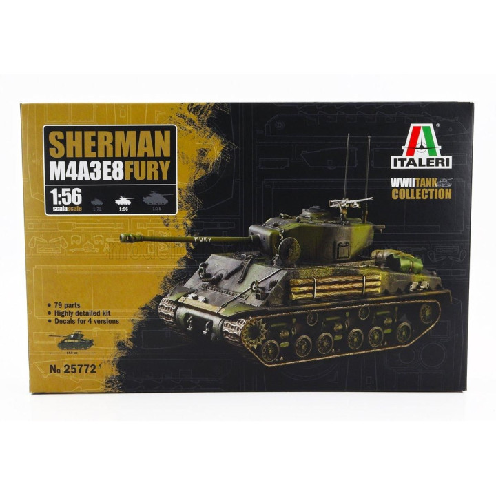 ITALERI TANK M4A3E8 SHERMAN MILTARY 1945 1/56