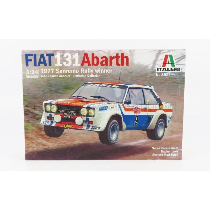 ITALERI FIAT 131 ABARTH N 9 WINNER RALLY SANREMO 1977 J.C.ANDRUET - C.DELFERIER 1/24