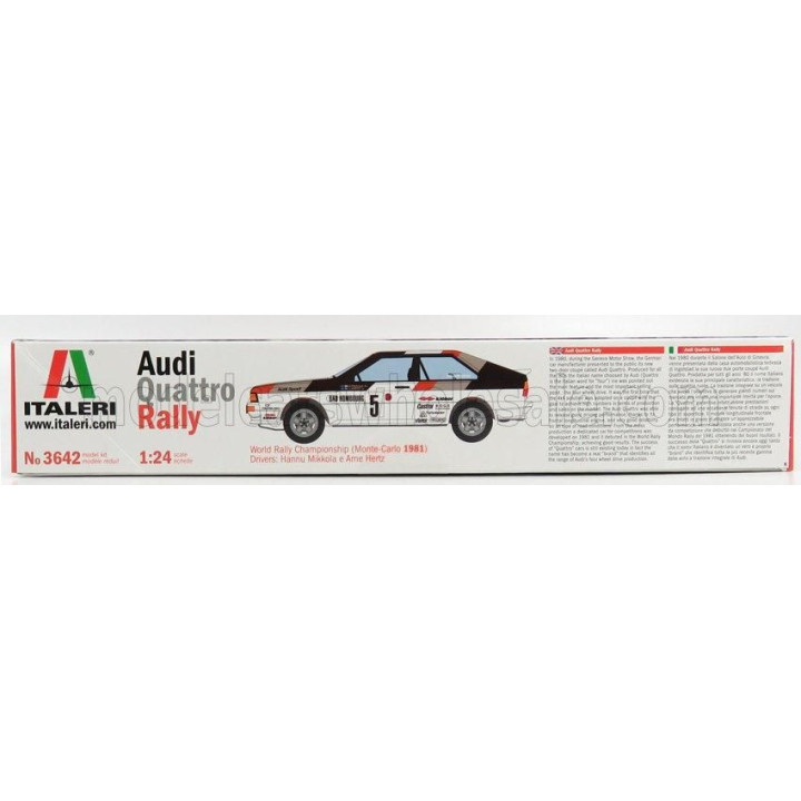 ITALERI AUDI QUATRRO TEAM AUDI SPORT N 5 RALLY MONTECARLO 1981 H.MIKKOLA - A.HERTZ 1/24