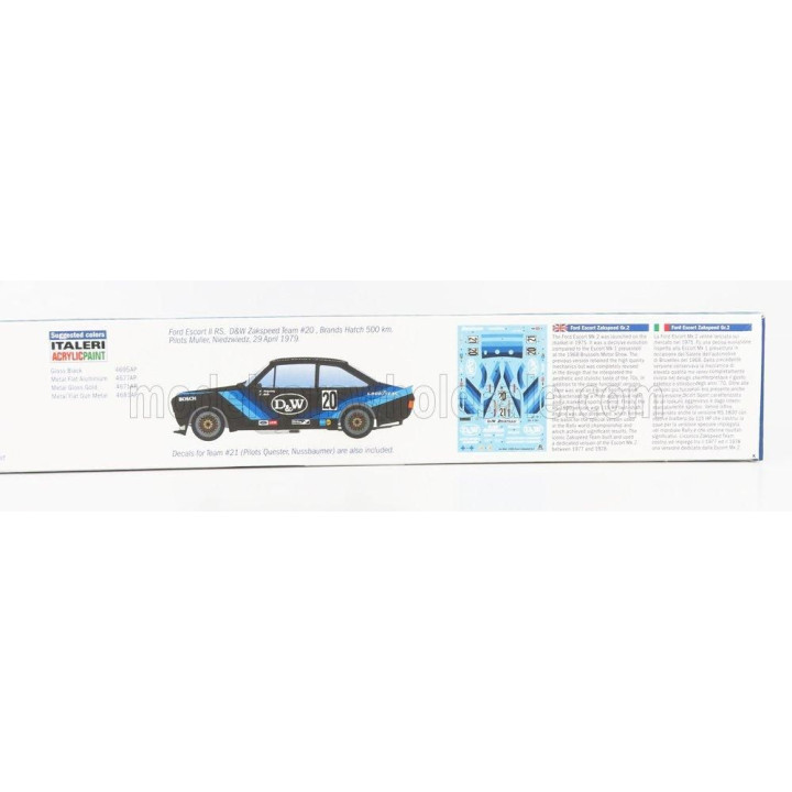 ITALERI FORD ENGLAND ESCORT RS MKII Gr.2 TEAM D&W ZAKSPEED N 20 RACE 1977 1/24