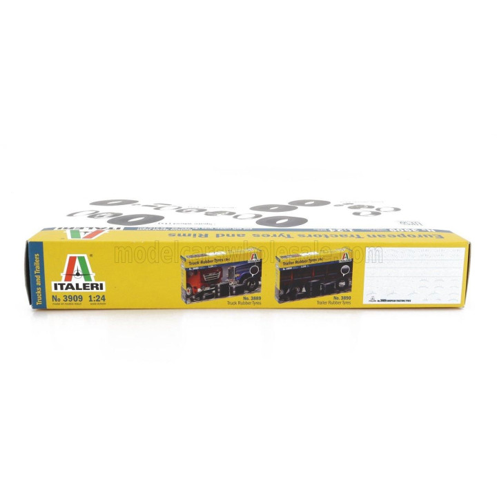 ITALERI ACCESSORIES SET 8X EUROPEAN TIRES AND RIMS FOR TRUCK 1/24