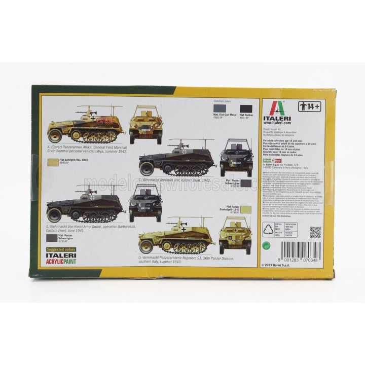 ITALERI VTZ TANK SD. KFZ. 250/3 HALF-TRACK CINGOLATO MILITARY 1942 1/72