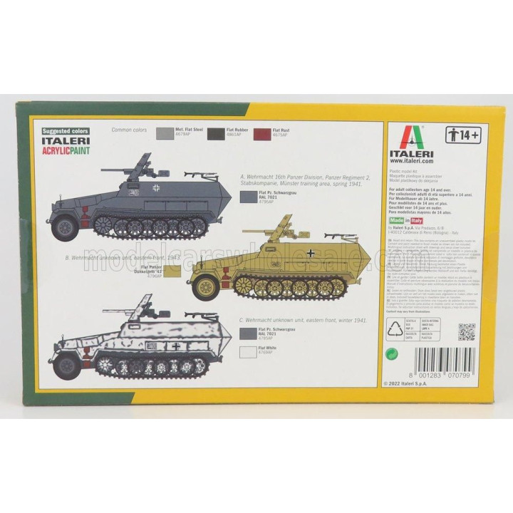ITALERI TANK SD. KFZ. 251/10 CINGOLATO TRUCK MILITARY 1942 1/72