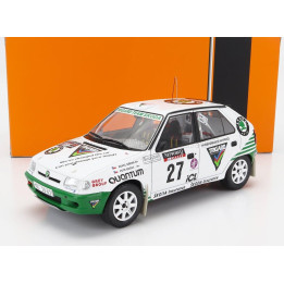 IXO MODELS ŠKODA FELICIA N 27 RALLY RAC LOMBARD 1995 P.SIBERA - P.GROSS - WHITE GREEN 1/18