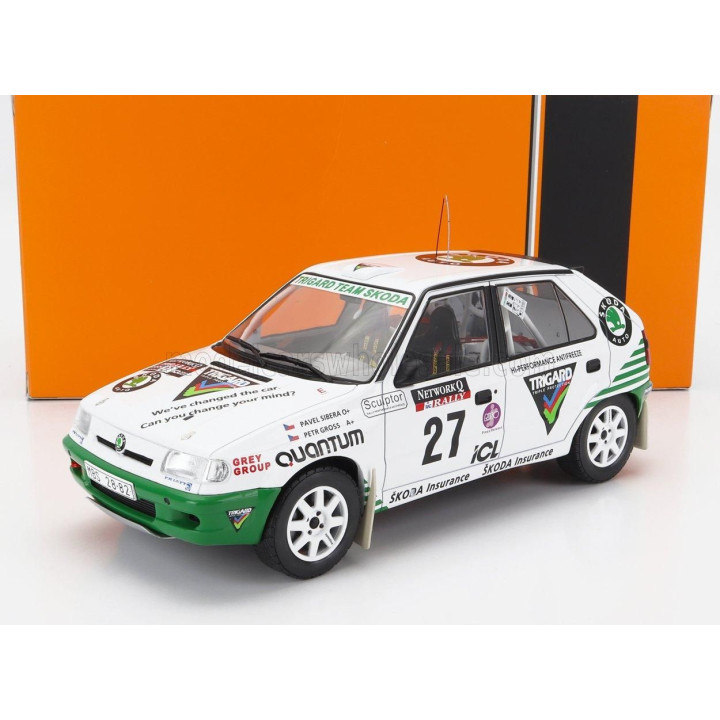 IXO MODELS ŠKODA FELICIA N 27 RALLY RAC LOMBARD 1995 P.SIBERA - P.GROSS - WHITE GREEN 1/18