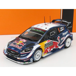 IXO MODELS FORD ENGLAND FIESTA WRC RED BULL N 1 WINNER RALLY MONTECARLO 2018 S.OGIER - J.INGRASSIA - BLUE YELLOW RED 1/24