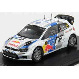 IXO MODELS VOLKSWAGEN POLO R WRC TEAM VOLKSWAGEN MOTORSPORT N 8 RALLY FINLAND 2013 S.OGIER - J.INGRASSIA - WHITE BLUE GREY 1/43