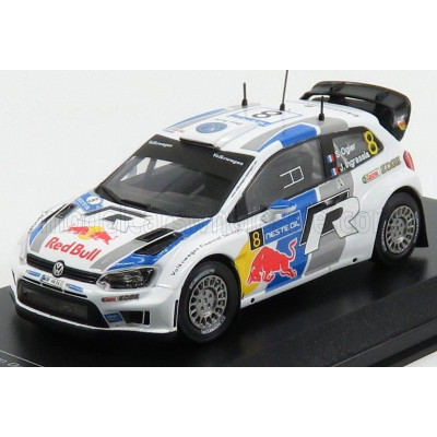 IXO MODELS VOLKSWAGEN POLO R WRC TEAM VOLKSWAGEN MOTORSPORT N 8 RALLY FINLAND 2013 S.OGIER - J.INGRASSIA - WHITE BLUE GREY 1/43