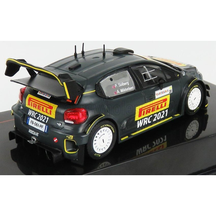 IXO MODELS CITROEN C3 WRC N 20 RALLY SARDEGNA ITALY 2020 P.SOLBERG - A.MIKKELSEN - MATT BLACK 1/43