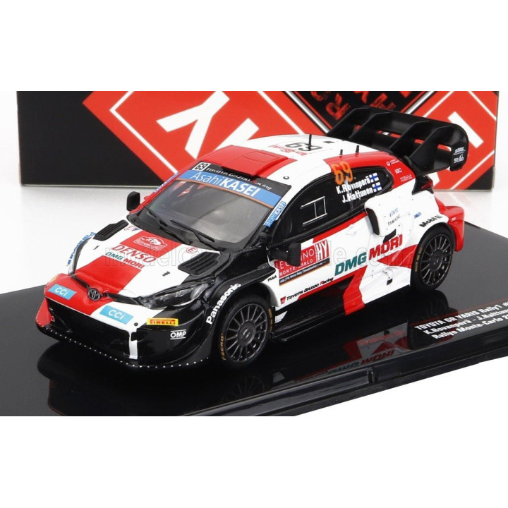 IXO MODELS TOYOTA YARIS GR RALLY1 TEAM TOYOTA GAZOO RACING WRT N 69 4th RALLY MONTECARLO 2022 K.ROVANPERA - J.HALTTUNEN - WHITE 