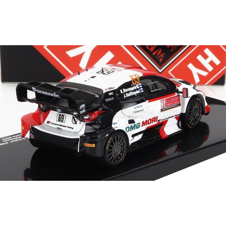 IXO MODELS TOYOTA YARIS GR RALLY1 TEAM TOYOTA GAZOO RACING WRT N 69 4th RALLY MONTECARLO 2022 K.ROVANPERA - J.HALTTUNEN - WHITE 