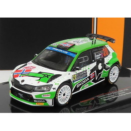 IXO MODELS ŠKODA FABIA RALLY2 EVO N 20 RALLY MONTECARLO 2022 A.MIKKELSEN - E.TORSTEIN - GREEN WHITE BLACK 1/43