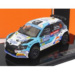 IXO MODELS ŠKODA FABIA RALLY2 EVO N 23 RALLY FINLAND 2022 T.ASUNMAA - V.MANNISENMAKI - LIGHT BLUE WHITE 1/43