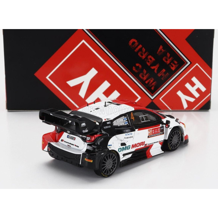 IXO MODELS TOYOTA YARIS GR RALLY1 TEAM TOYOTA GAZOO RACING WRT N 3 RALLY YPRES 2022 LAPPI ESAPEKKA - JANNE FERM - WHITE RED BLAC