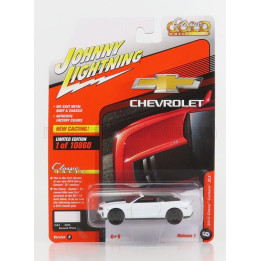 JOHNNY LIGHTNING CHEVROLET CORVETTE ZL1 CABRIOLET 2013 - WHITE BLACK 1/64