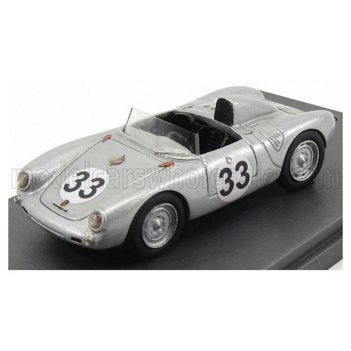 JOLLY MODEL PORSCHE 550RS SPIDER N 33 24h LE MANS 1957 HERRMANN - FRANKENBERG - SILVER 1/43