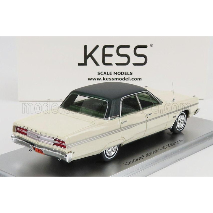 KESS MODEL PLYMOUTH FURY 4-DOOR SEDAN 1968 - IVORY GREEN 1/43