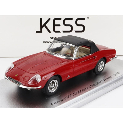 KESS MODEL FERRARI 365 CALIFORNIA SPIDER CLOSED 1966 - RED BLACK 1/43