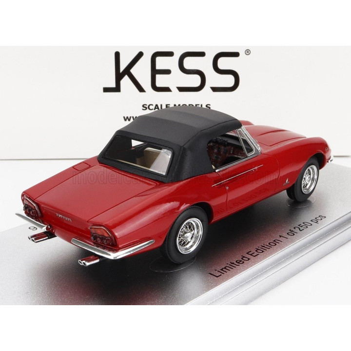 KESS MODEL FERRARI 365 CALIFORNIA SPIDER CLOSED 1966 - RED BLACK 1/43